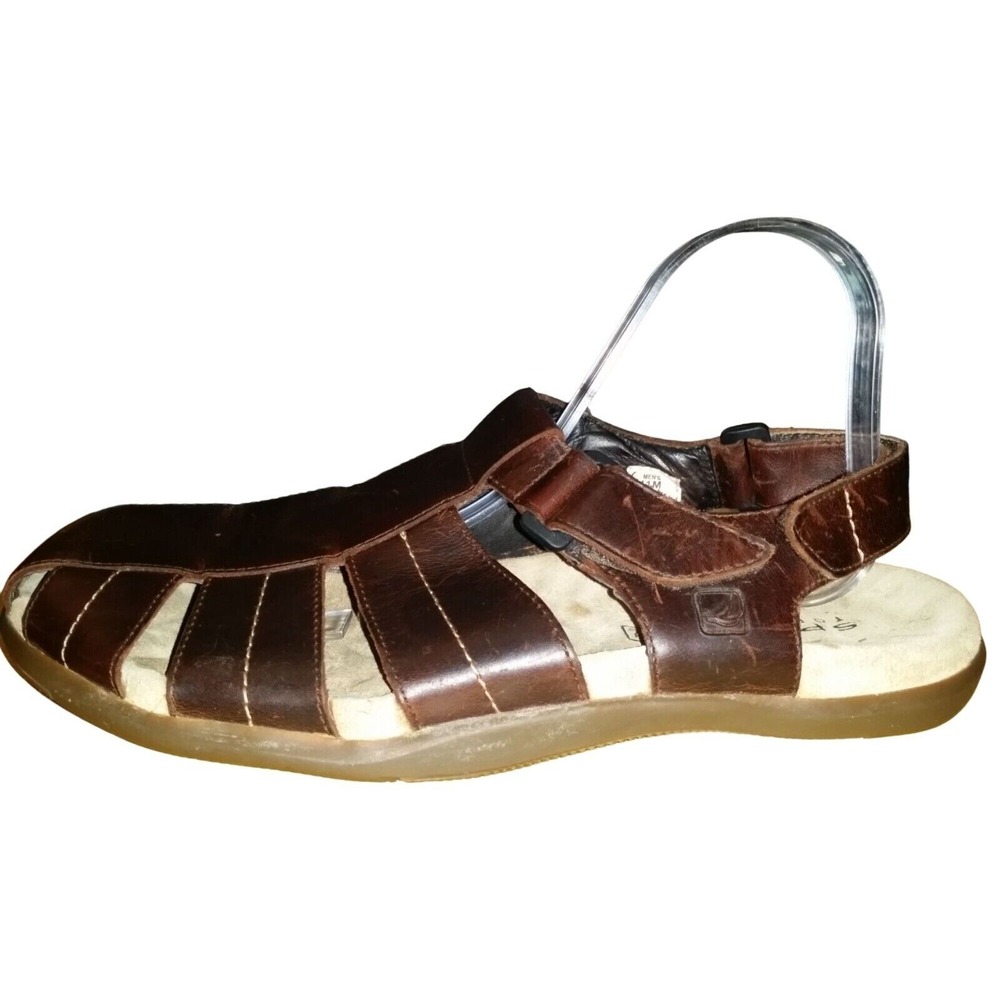 Sperry Top-Sider Mens 11 Fisherman Sandals Brown Leather Casual Summer Shoes